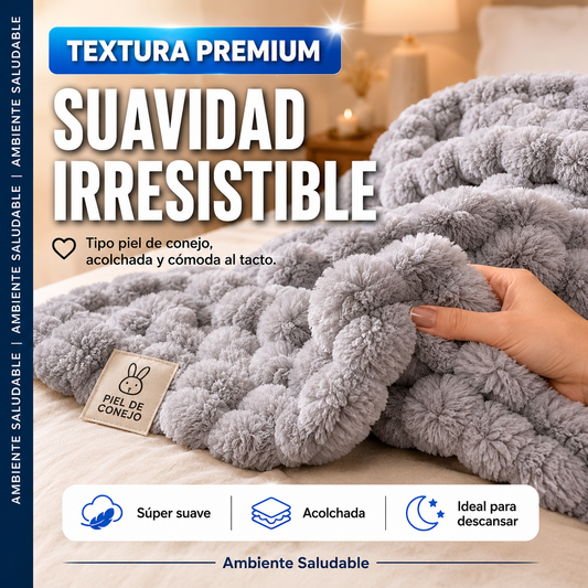 Cobija Piel de Conejo - Textura Tortuga Viral™ | Cobija